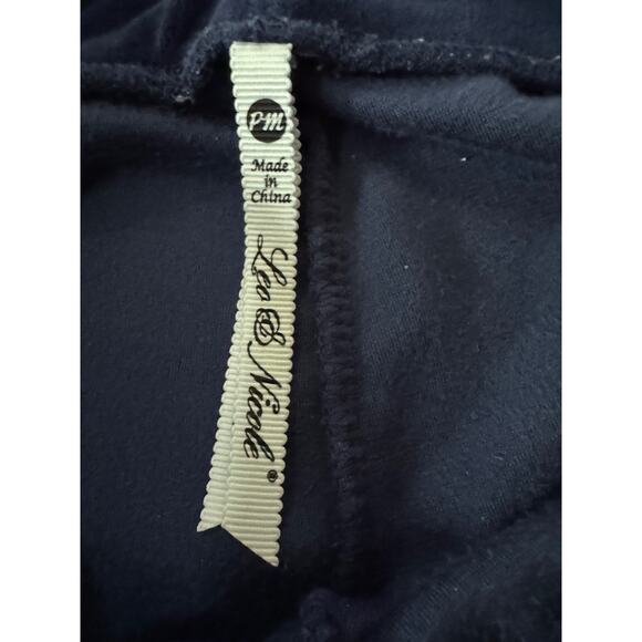 Leo & Nicole Velour Lounge Pants Navy Blue Petite Medium PM Soft Cozy Pockets - Picture 3 of 6